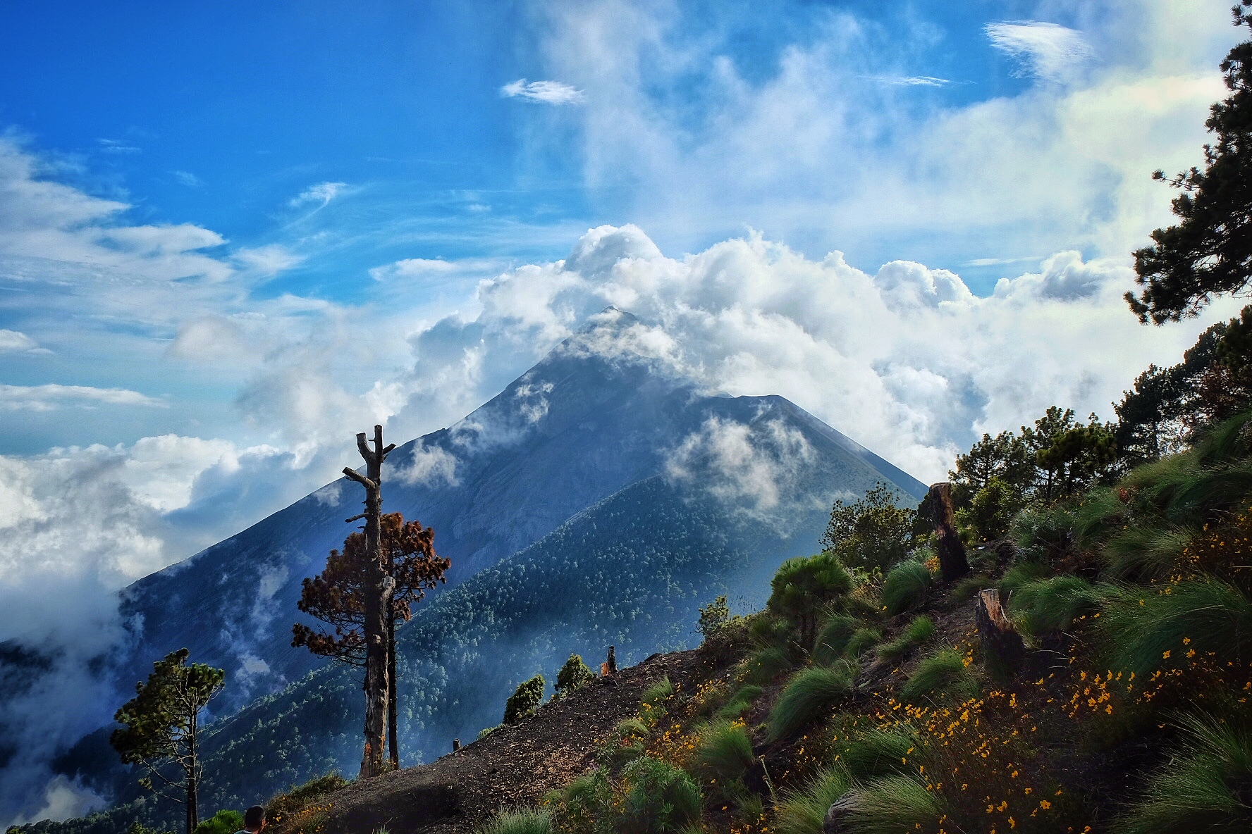 Vuurspuwende vulkanen, vergezichten en vliegers